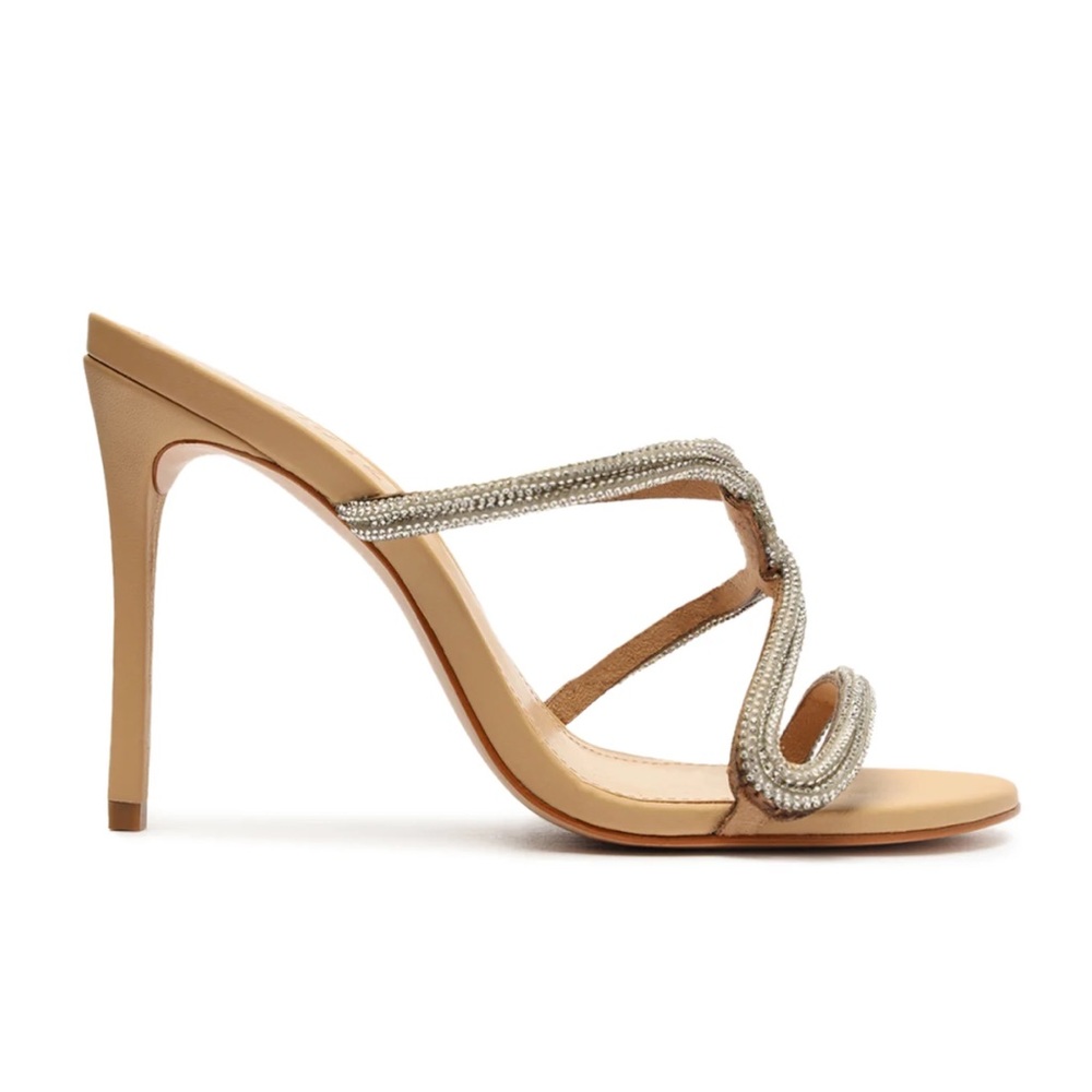 Schutz Sonia Leather Sandal Slip-On Stiletto